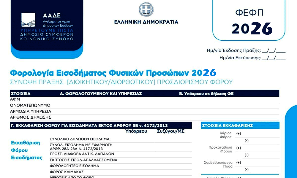 Forologikés dilóseis 2026 I aftómati ypovolí kleidónei Ti prépei na elénxete ámesa