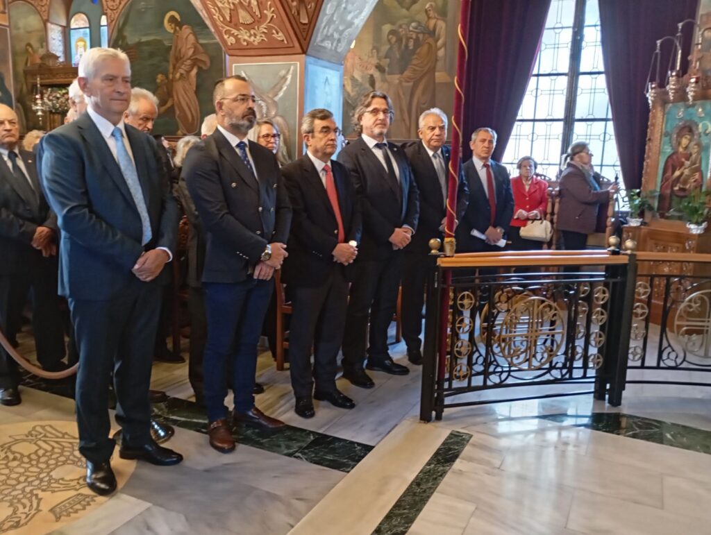 Eortasmós tis Agías Eirínis ston Ieró Naó Pammegíston Taxiarchón Parousía tis Igesías tis ELAS