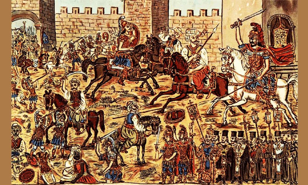 I Kókkini Miliá 29 Maḯou 1453 I ptósi tis Pólis