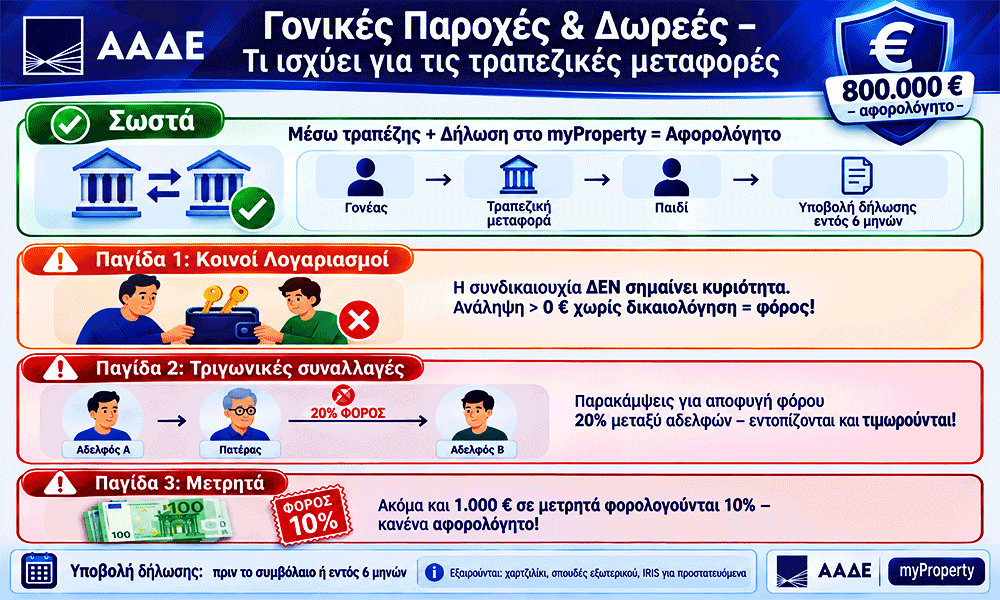 Gonikés Parochés kai Doreés Póte Forologoúntai oi Trapezikés Metaforés